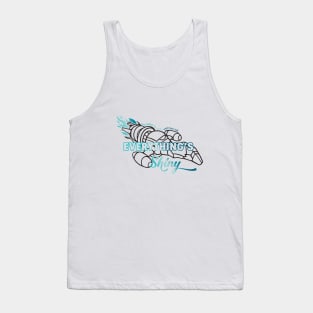 Everything's Shiny (black / blue print) Tank Top